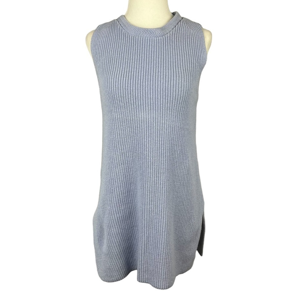 LOFT Light Blue Sleeveless Knit Sweater Tunic
